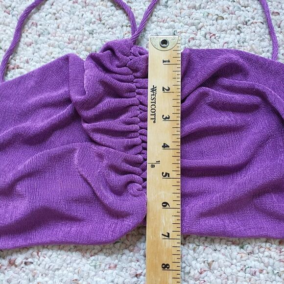 She Is Us Maxi Skirt Top Bra Set L Purple Slinky Stretch Comfort Beach Vacation - Picture 8 of 8